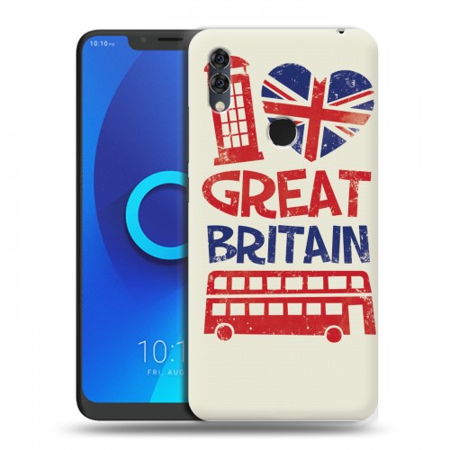 Дизайнерский силиконовый чехол для Alcatel 5V British love