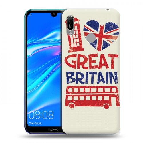 Дизайнерский пластиковый чехол для Huawei Y6 (2019) British love