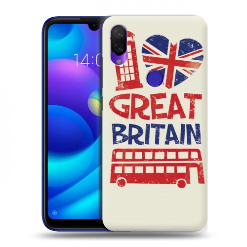 Дизайнерский пластиковый чехол для Xiaomi Mi Play British love