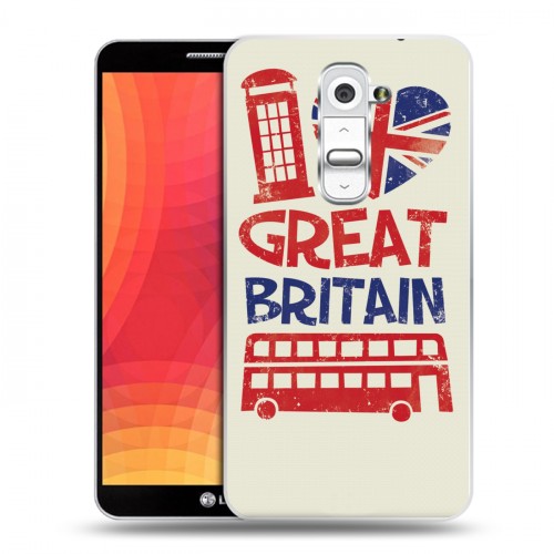 Дизайнерский пластиковый чехол для LG Optimus G2 British love