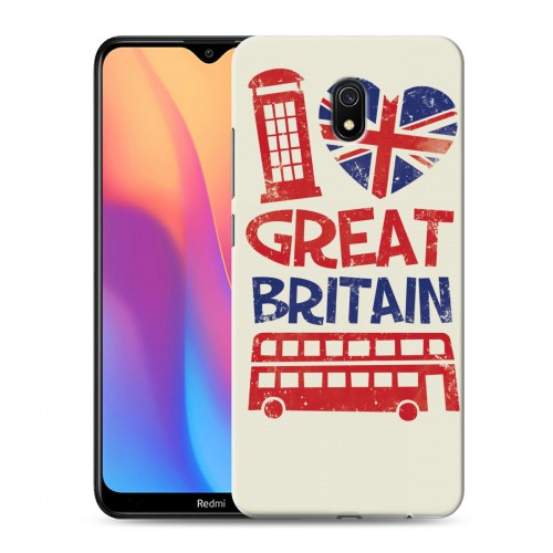 Дизайнерский силиконовый с усиленными углами чехол для Xiaomi RedMi 8A British love