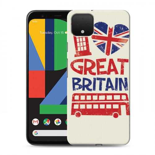 Дизайнерский пластиковый чехол для Google Pixel 4 British love