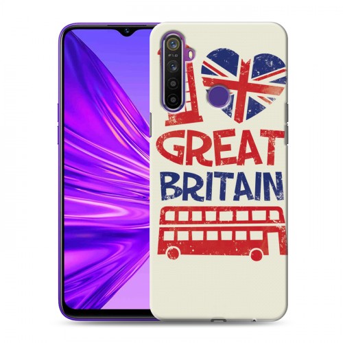 Дизайнерский силиконовый чехол для Realme 5 British love