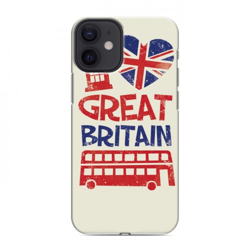 Дизайнерский силиконовый с усиленными углами чехол для Iphone 12 Mini British love