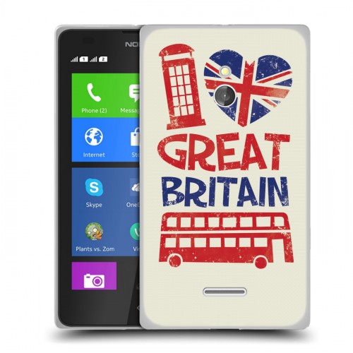 Дизайнерский силиконовый чехол для Nokia XL British love