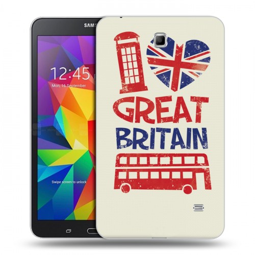 Дизайнерский силиконовый чехол для Samsung GALAXY Tab 4 7.0 British love