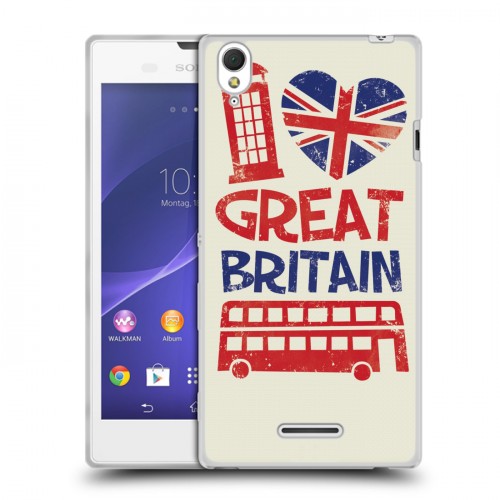 Дизайнерский пластиковый чехол для Sony Xperia T3 British love