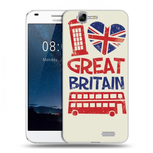 Дизайнерский пластиковый чехол для Huawei Ascend G7 British love
