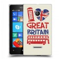 Дизайнерский пластиковый чехол для Microsoft Lumia 435 British love