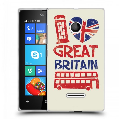 Дизайнерский пластиковый чехол для Microsoft Lumia 435 British love