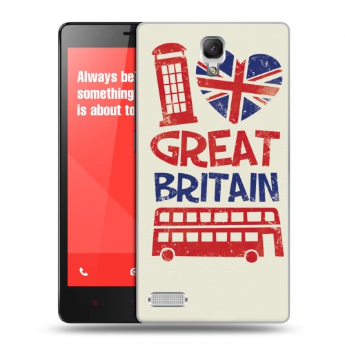 Дизайнерский силиконовый чехол для Xiaomi RedMi Note British love