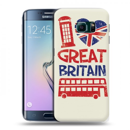 Дизайнерский пластиковый чехол для Samsung Galaxy S6 Edge British love