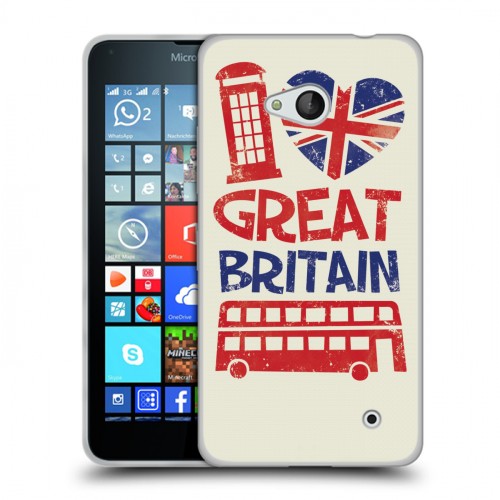 Дизайнерский пластиковый чехол для Microsoft Lumia 640 British love