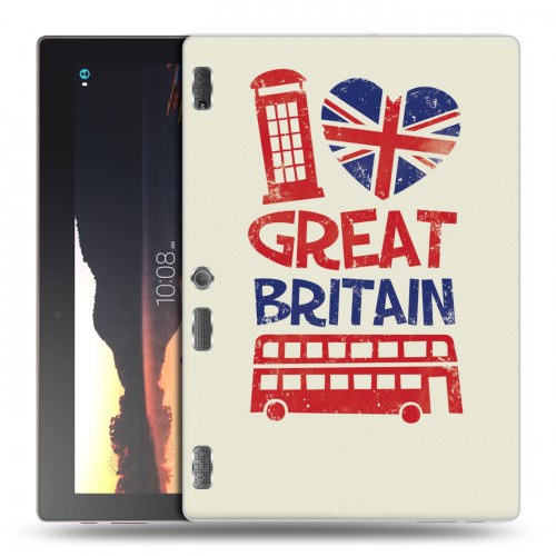 Дизайнерский силиконовый чехол для Lenovo Tab 2 A10 British love