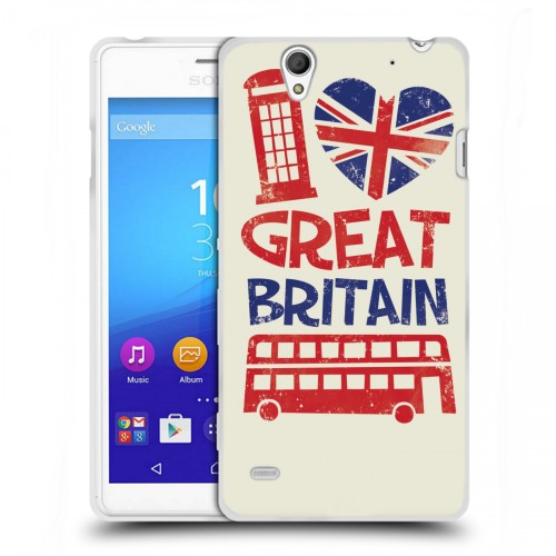 Дизайнерский пластиковый чехол для Sony Xperia C4 British love