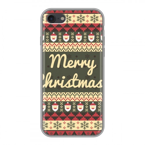 Дизайнерский силиконовый с усиленными углами чехол для Iphone 7 Рождественный ацтек