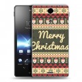 Дизайнерский пластиковый чехол для Sony Xperia TX Рождественный ацтек