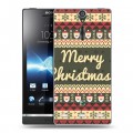 Дизайнерский пластиковый чехол для Sony Xperia S Рождественный ацтек