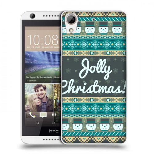 Дизайнерский силиконовый чехол для HTC Desire 626 Рождественный ацтек