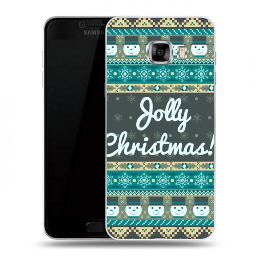 Дизайнерский пластиковый чехол для Samsung Galaxy C5 Рождественный ацтек