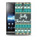 Дизайнерский пластиковый чехол для Sony Xperia S Рождественный ацтек