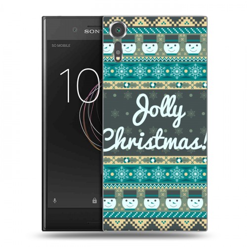 Дизайнерский пластиковый чехол для Sony Xperia XZs Рождественный ацтек