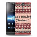 Дизайнерский пластиковый чехол для Sony Xperia S Рождественный ацтек