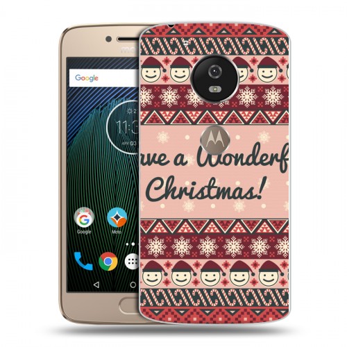 Дизайнерский пластиковый чехол для Motorola Moto G5s Рождественный ацтек