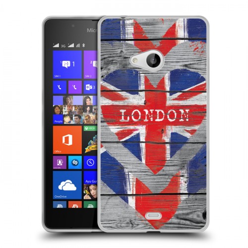 Дизайнерский пластиковый чехол для Microsoft Lumia 540 British love