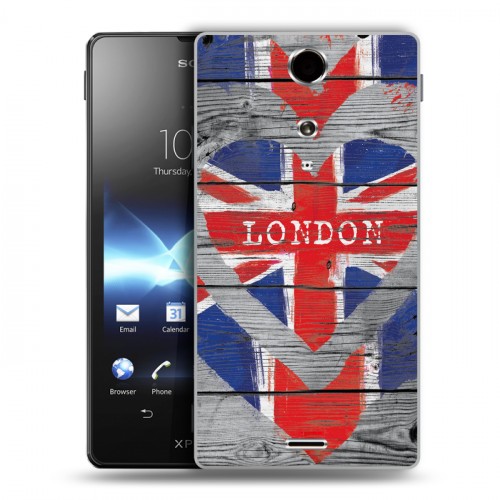 Дизайнерский пластиковый чехол для Sony Xperia TX British love