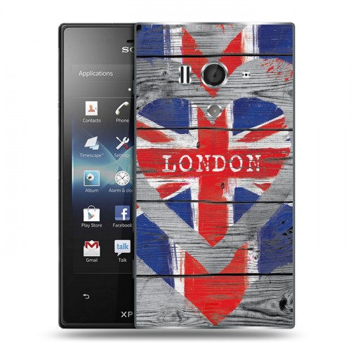 Дизайнерский пластиковый чехол для Sony Xperia acro S British love