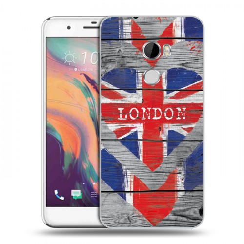 Дизайнерский пластиковый чехол для HTC One X10 British love