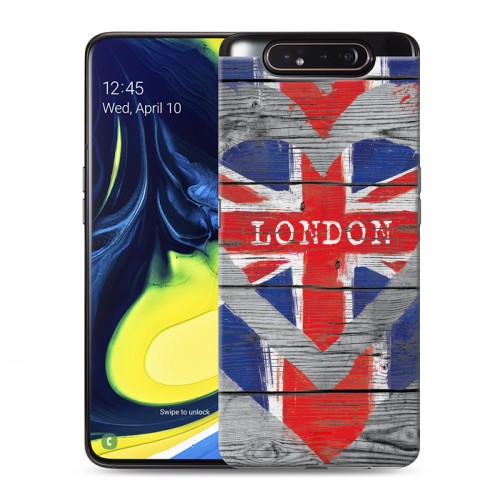 Дизайнерский пластиковый чехол для Samsung Galaxy A80 British love