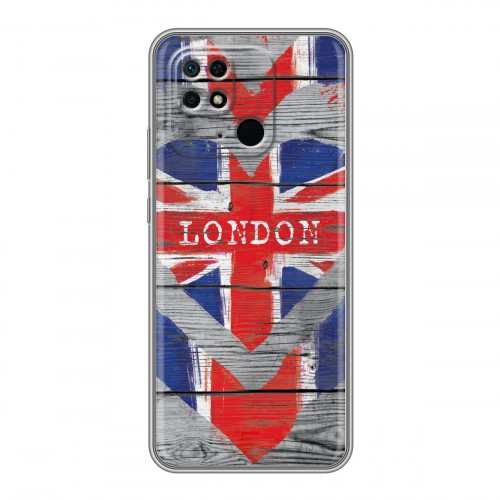 Дизайнерский силиконовый чехол для Xiaomi Redmi 10C British love