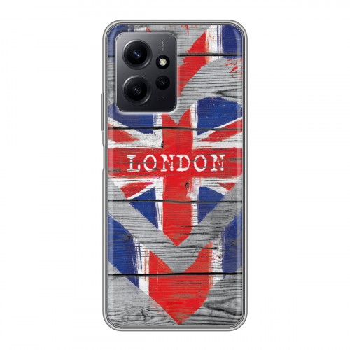 Дизайнерский силиконовый с усиленными углами чехол для Xiaomi RedMi Note 12 British love