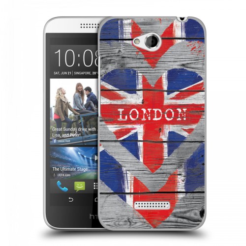 Дизайнерский пластиковый чехол для HTC Desire 616 British love