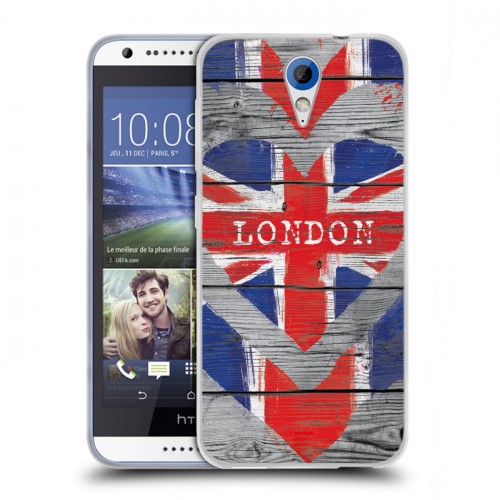 Дизайнерский пластиковый чехол для HTC Desire 620 British love