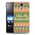 Дизайнерский пластиковый чехол для Sony Xperia TX Рождественный ацтек