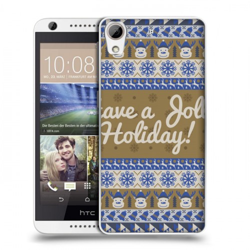 Дизайнерский силиконовый чехол для HTC Desire 626 Рождественный ацтек