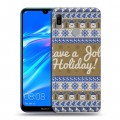 Дизайнерский пластиковый чехол для Huawei Y6 (2019) Рождественный ацтек