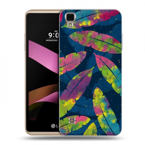Дизайнерский силиконовый чехол для LG X Style Принты листьев