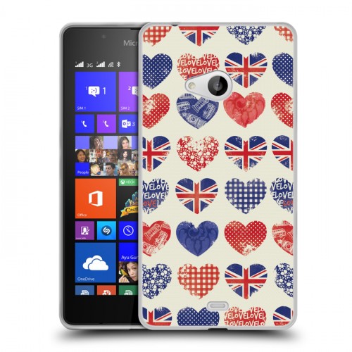 Дизайнерский пластиковый чехол для Microsoft Lumia 540 British love