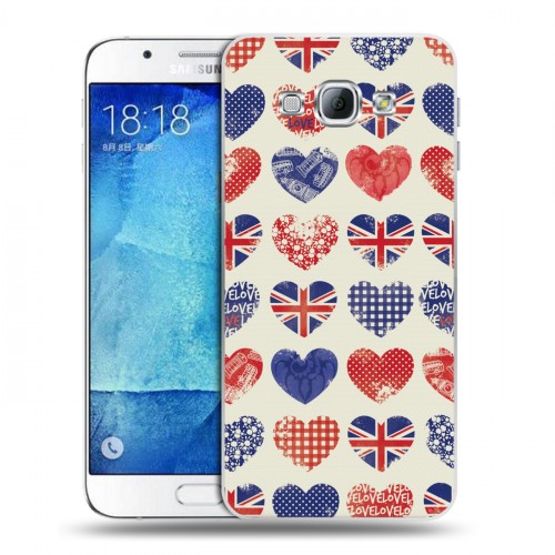 Дизайнерский пластиковый чехол для Samsung Galaxy A8 British love