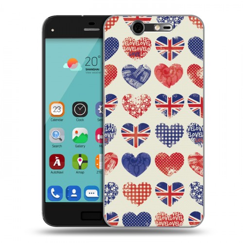 Дизайнерский силиконовый чехол для ZTE Blade S7 British love