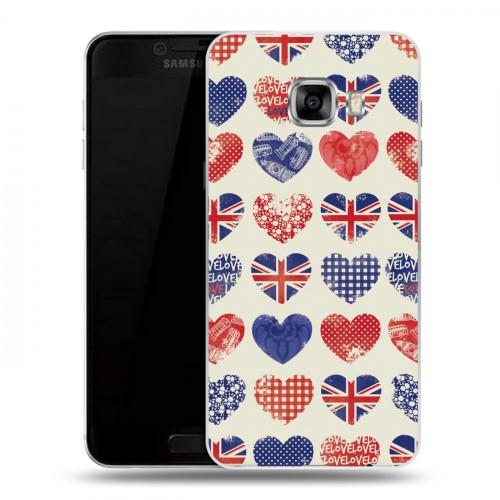 Дизайнерский пластиковый чехол для Samsung Galaxy C5 British love