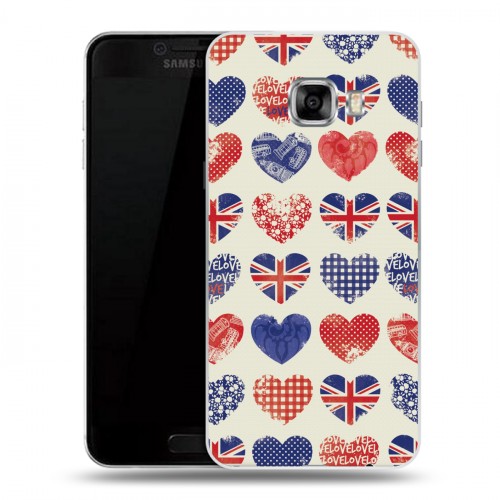 Дизайнерский пластиковый чехол для Samsung Galaxy C7 British love