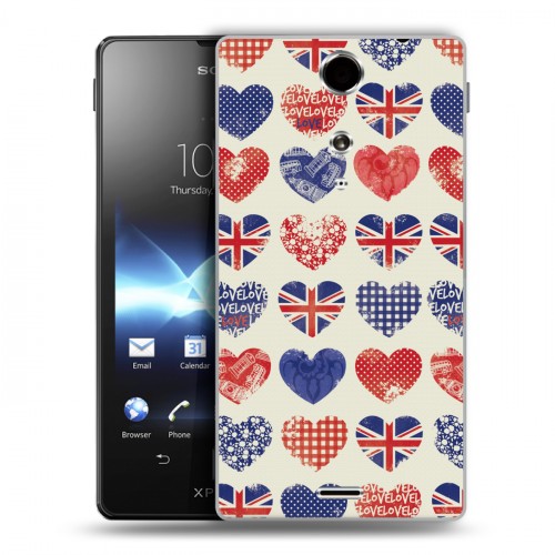 Дизайнерский пластиковый чехол для Sony Xperia TX British love