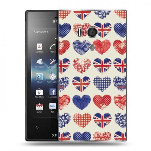 Дизайнерский пластиковый чехол для Sony Xperia acro S British love