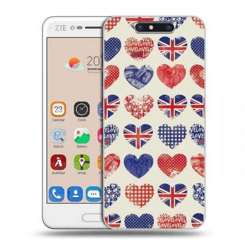 Дизайнерский пластиковый чехол для ZTE Blade V8 British love