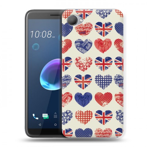 Дизайнерский пластиковый чехол для HTC Desire 12 British love